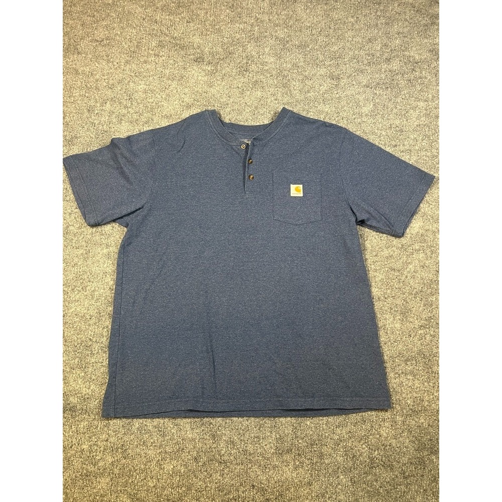 Carhartt Men's L Loose Fit Pocket Henley Shirt Workwear Utility Dad Core